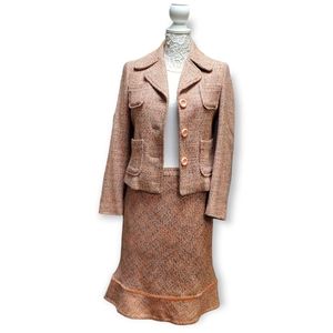 GAP Pink Tweed Women Skirt Suit Size S